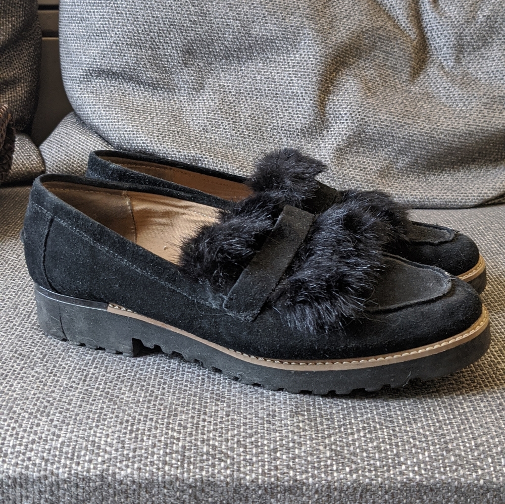 Franco Sarto Harriet Faux Fur Loafers US 9M